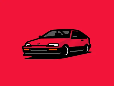Crx Si car crx honda illustration