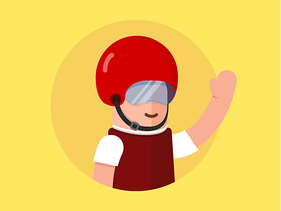 See Ya! biker boy bye delivery flat helmet safety