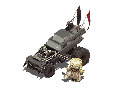 Mad Max Gigahorse 3d illustration fanart furyroad gigahorse immortan joe iso lowpoly madmax