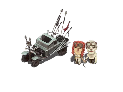 Mad Max Nux Car 3d illustration capable fanart furyroad iso lowpoly madmax nux