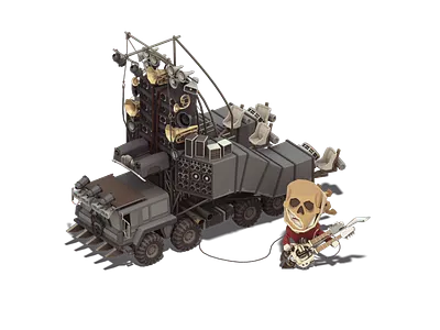 Mad Max Doof Wagon 3d illustration doof wagon fanart furyroad iso lowpoly madmax