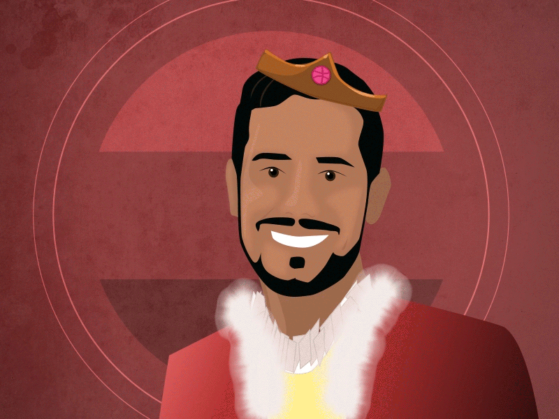 Return of the Dribbble King crown dribbble illustration josh josh warren king red royalty warren wink