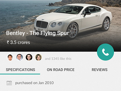 Car Details android app awesome bentley car design good inspiration material mobile simple ui