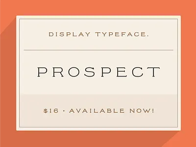 New font: Prospect font type
