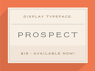 New font: Prospect font type