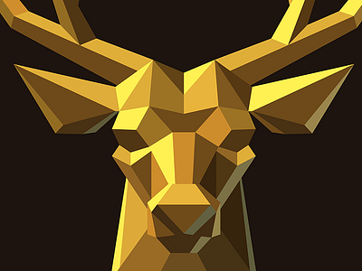 Deer deer logo polygon