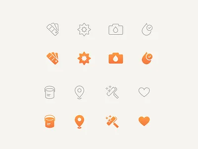 Ink Icons brush bucket catalog drop icon ink picker pin set tabbar tint