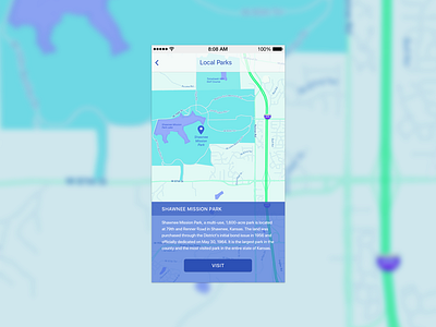 Daily UI 020 :: Location Tracker :: Local Parks dailyui local park location tracker ui