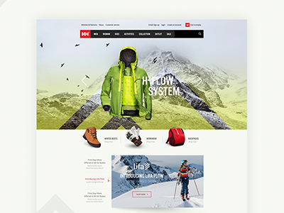 Helly Hansen ReDesign concept hellyhansen redesign webshop