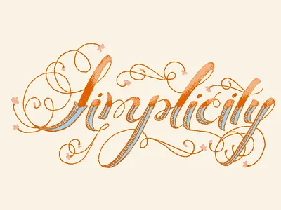 Simplicity design hand lettering illustration texture typography