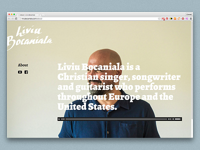 Liviu Bocaniala website lettering music website wordpress