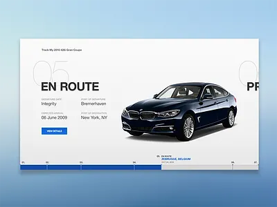 Late Night Homework bmw car timeline ui ux web