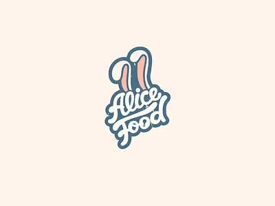 Alice Food alice in wonderland babbit ears brand identity branding food delivery logo logodesign logomachine logotype rabbit