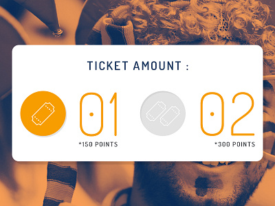 Ticket Selection radio button [UI] cards conceptual design gui orange radio button ticket ui ux