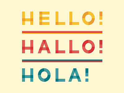 Hello Dribbble hallo hello hola lettering overlay