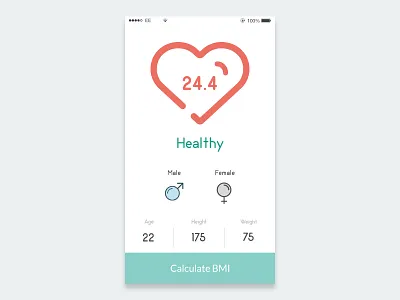 BMI Calculator - Daily 004 app application bmi calculator design health icons ui user interface