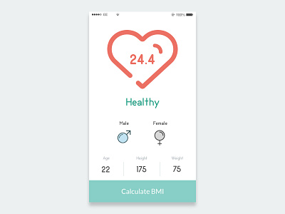 BMI Calculator - Daily 004 app application bmi calculator design health icons ui user interface