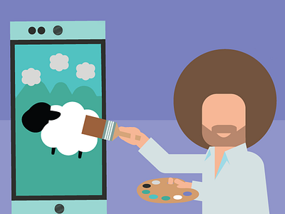 Nextbit WIP ai bob illustrator nextbit paint robin ross sheep vector