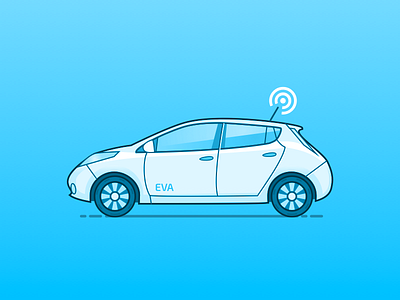 Nissan Leaf car ev illustration leaf nissan sketch