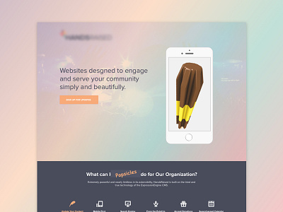 Vertical Cuticles gradient mock popsicles website