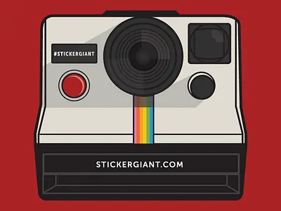 Polaroid camera illustration illustrator jupitervisual onestep polaroid retro vector