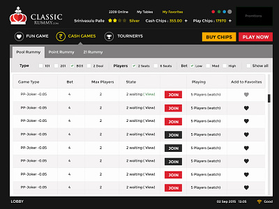 CR Website & Lobby Design game design lobby ui design visual design
