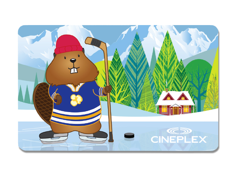 Hockey Beaver Gift Card animal beaver cartoon charater clean design hockey illustration