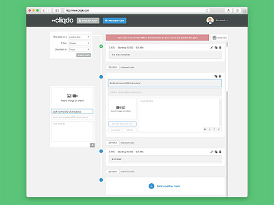 Cliqdo backoffice app design dashboard ui ux