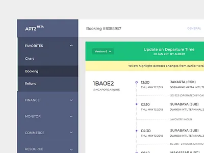 Itinerary Versioning WIP dashboard desktop internal itinerary sidebar tool wip