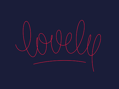 lovely v 1.0 curvy handwriting lettering line monoline typography