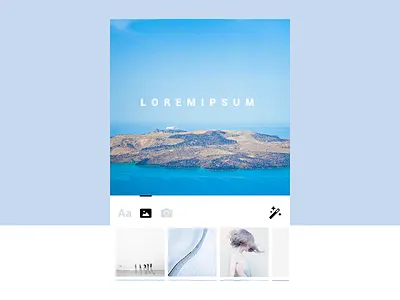 Ocean app beautiful blue ocean picture pop ui white