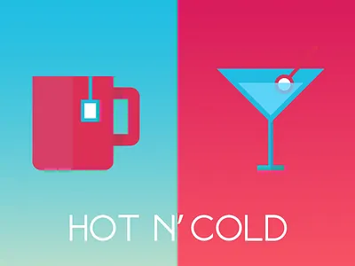 Grab a drink? cold cup design drink glass hot illustration tea ui