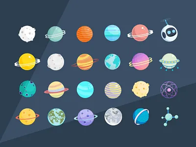 Planets and Intelligent Species cosmos flat planet space