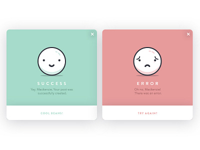 Daily Design 004 - Success & Error Notification Cards characters daily design error illustration notifications success ui