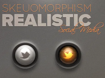 Taking a break from Flat button flat photoshop realistic skeuomorphism social media twitter wistudios