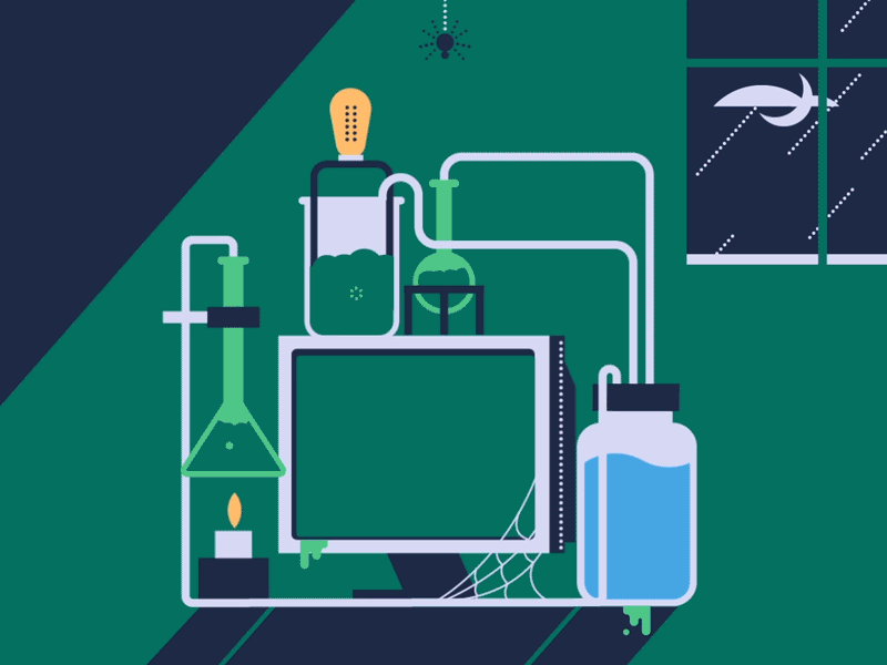 IBM Halloween animation chemistry computers gif halloween ibm laboratory motion