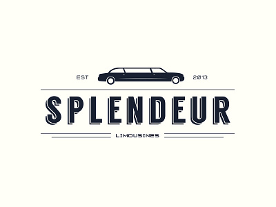 Splendeur limousines logo design flat limousine logo old retro splendeur vintage