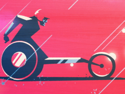 The Weirwolf animated animation gif wheelchair