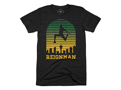 REIGNMAN basketball green nba pnw reignman sea seatown seattle sonics t shirt yellow