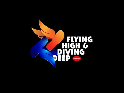 Flying High & Diving Deep branding graphic design logo