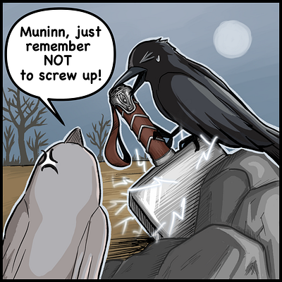 Huginn, Stop Judging Me! From game VORON artist comic comics comix gamedev games graphic design indiedev indiegame webcomics webtoon