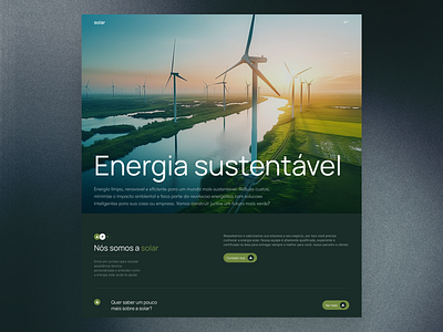 Sustainable Energy Website figma header ui webdesign