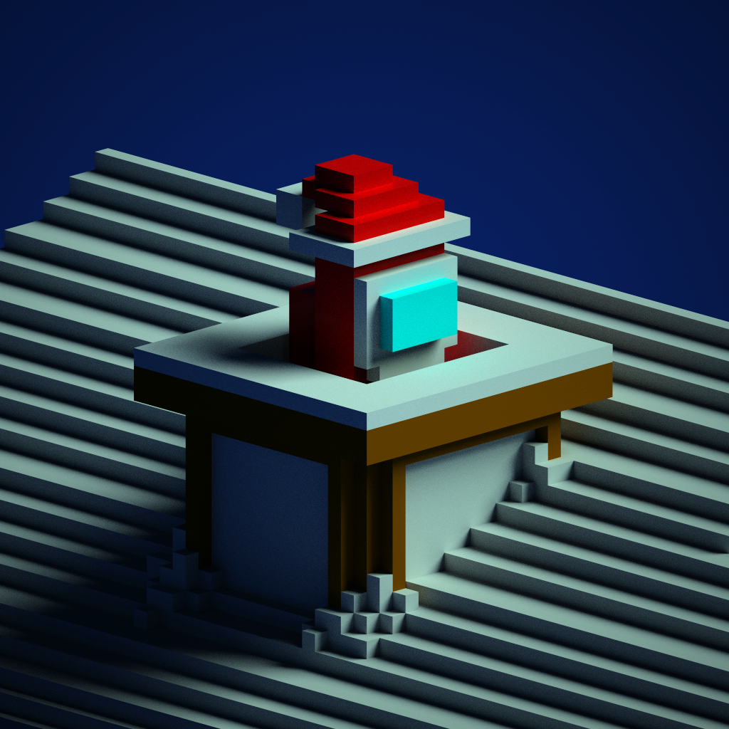 Santa Is Among Us! 3d amongus design illustration magicavoxel voxel