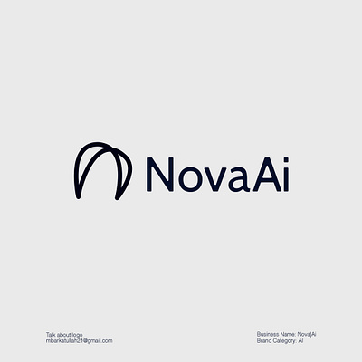 NovaAi logo | Brand Identity Design airevolution aitransformation artificialintelligence brand identity branding creative datascience deeplearning design futuretech graphic design logo logo design logo maker modern nextgenai smarttech techstartup