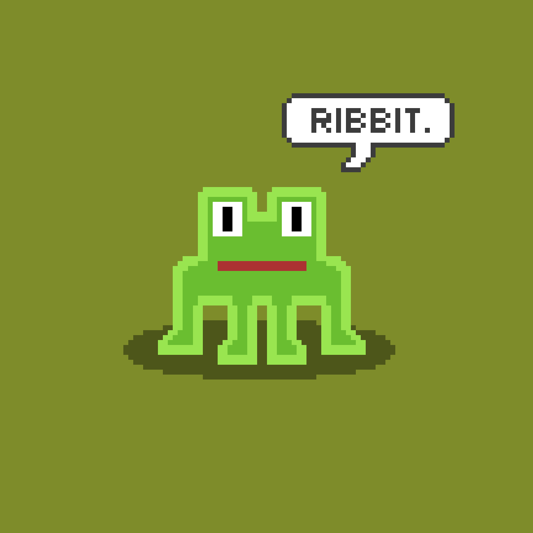 Frog Ribbit frog illustration pixelart ribbit