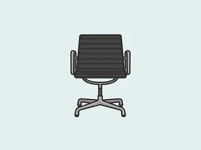 Vitra Aluminium Chair chair classic design eames icon illustration interior panton simple vector vitra