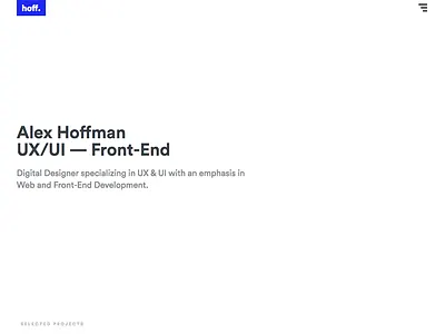 Shot #2349320 homepage portfolio web design