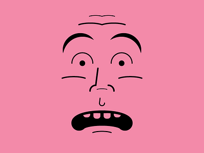 Frightface character face gasp illustration scared