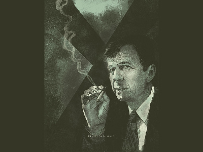 Cigarette Smoking Man illustration smoking xfiles