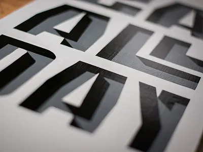 2A ALL DAY hand painted lettering one shot sign type